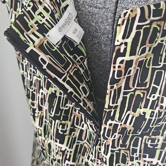 Dress Barn graphic print shift dress - Picture 7 of 8